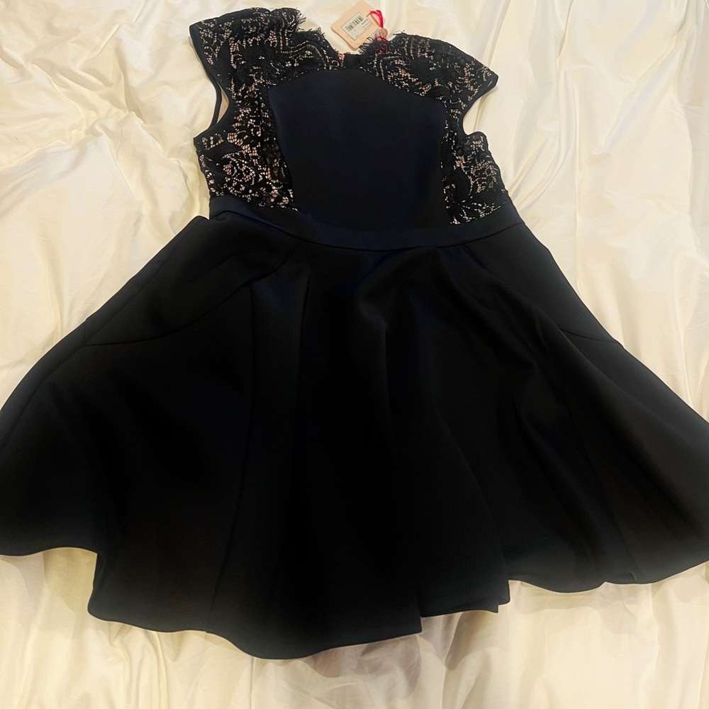 Ted Baker Lace Panel Skater Dress Size 5